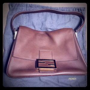 FENDI - brown leather purse